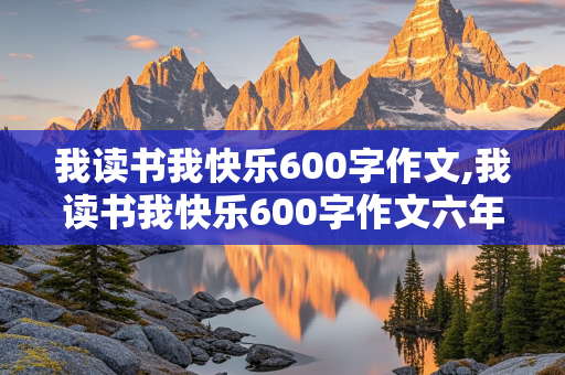 我读书我快乐600字作文,我读书我快乐600字作文六年级