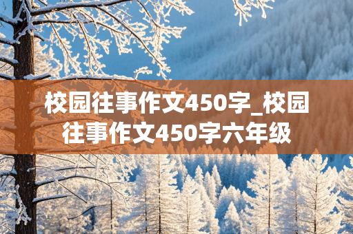 校园往事作文450字_校园往事作文450字六年级