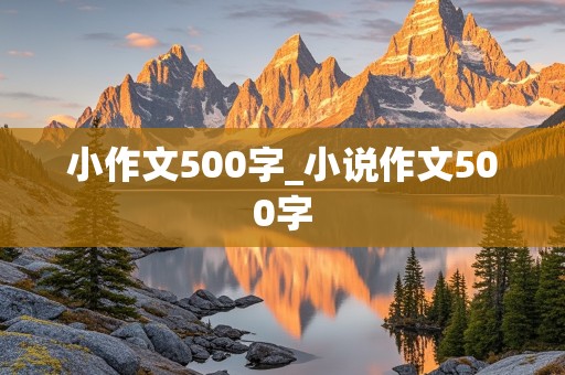 小作文500字_小说作文500字