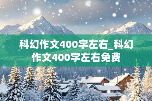 科幻作文400字左右_科幻作文400字左右免费