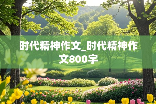 时代精神作文_时代精神作文800字