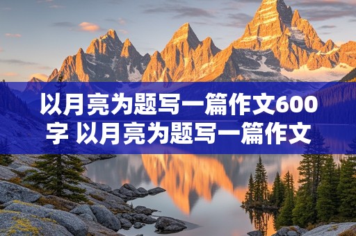 以月亮为题写一篇作文600字 以月亮为题写一篇作文600字托物言志