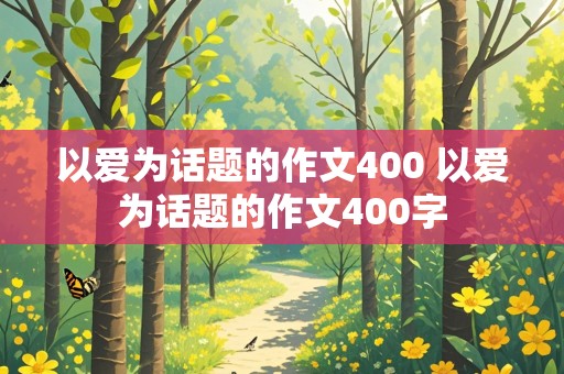 以爱为话题的作文400 以爱为话题的作文400字