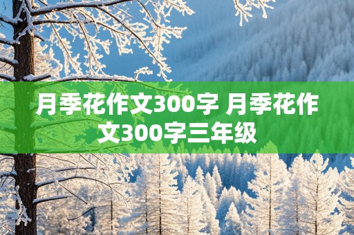 月季花作文300字 月季花作文300字三年级