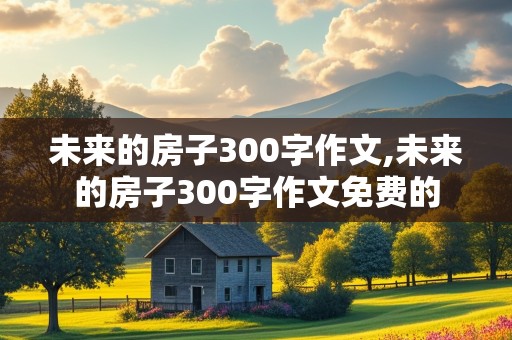 未来的房子300字作文,未来的房子300字作文免费的