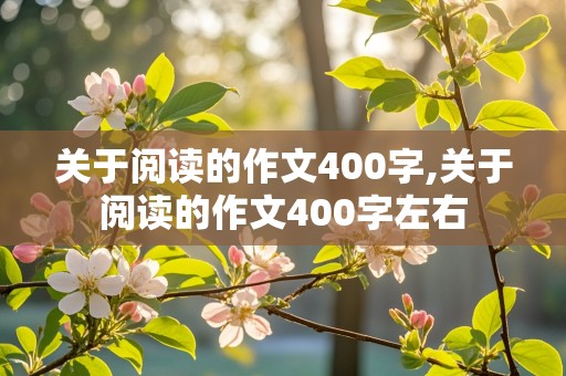 关于阅读的作文400字,关于阅读的作文400字左右