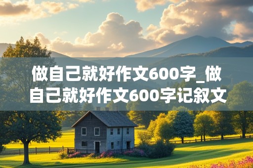 做自己就好作文600字_做自己就好作文600字记叙文