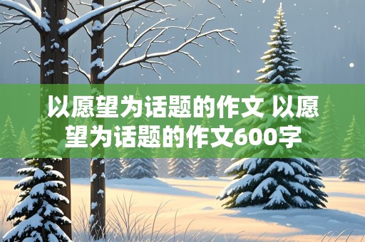 以愿望为话题的作文 以愿望为话题的作文600字