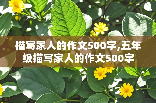 描写家人的作文500字,五年级描写家人的作文500字