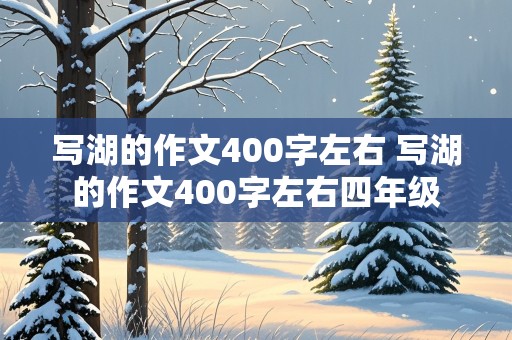 写湖的作文400字左右 写湖的作文400字左右四年级