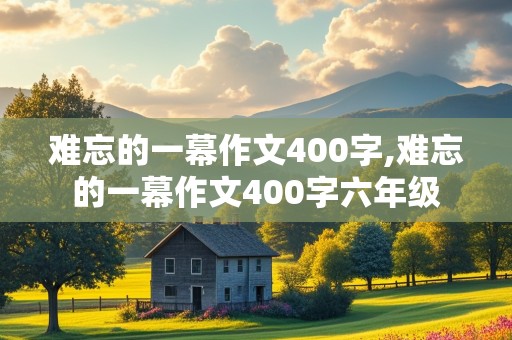 难忘的一幕作文400字,难忘的一幕作文400字六年级