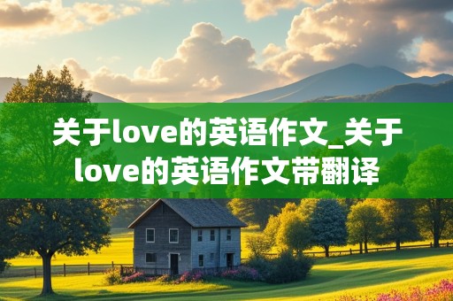 关于love的英语作文_关于love的英语作文带翻译