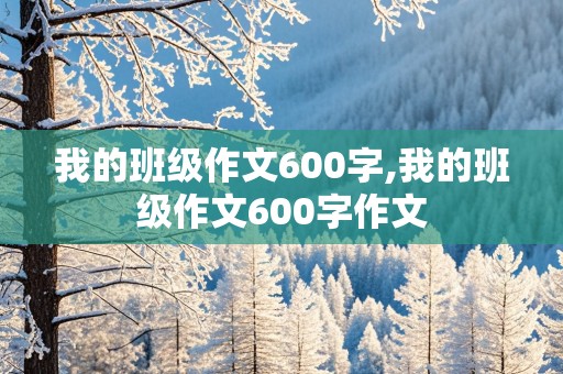 我的班级作文600字,我的班级作文600字作文