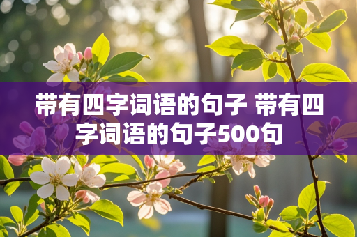 带有四字词语的句子 带有四字词语的句子500句