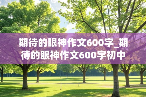 期待的眼神作文600字_期待的眼神作文600字初中