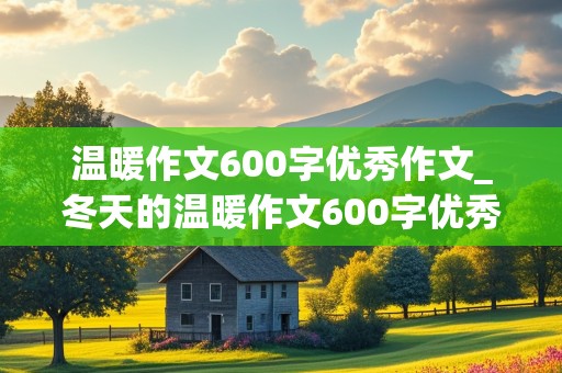 温暖作文600字优秀作文_冬天的温暖作文600字优秀作文