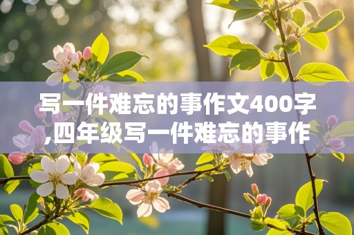 写一件难忘的事作文400字,四年级写一件难忘的事作文400字