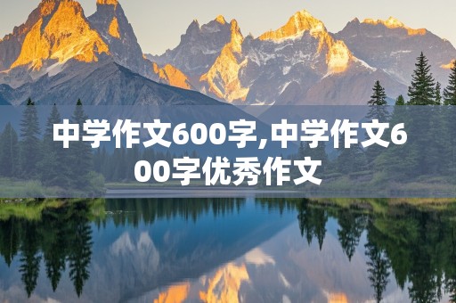 中学作文600字,中学作文600字优秀作文