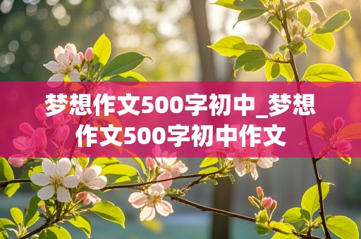 梦想作文500字初中_梦想作文500字初中作文