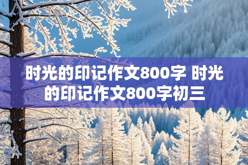 时光的印记作文800字 时光的印记作文800字初三