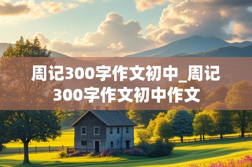 周记300字作文初中_周记300字作文初中作文