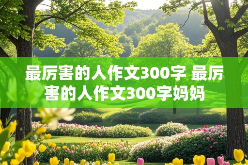 最厉害的人作文300字 最厉害的人作文300字妈妈