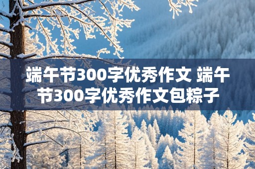 端午节300字优秀作文 端午节300字优秀作文包粽子