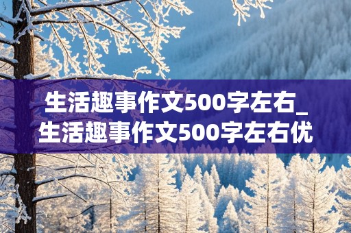 生活趣事作文500字左右_生活趣事作文500字左右优秀作文