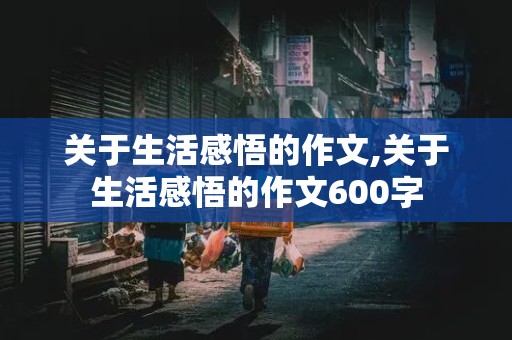 关于生活感悟的作文,关于生活感悟的作文600字