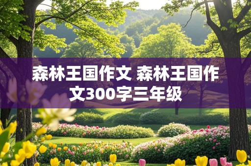 森林王国作文 森林王国作文300字三年级