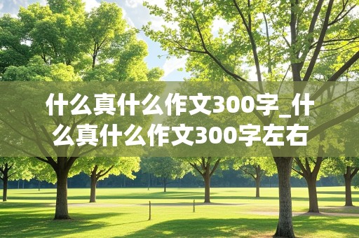 什么真什么作文300字_什么真什么作文300字左右