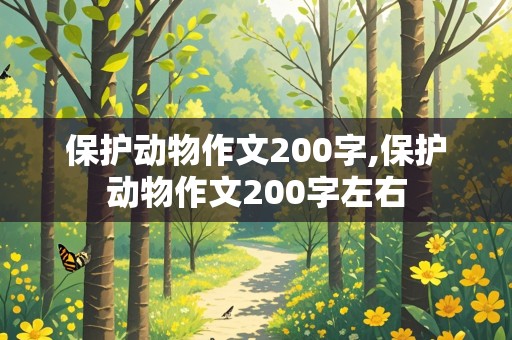 保护动物作文200字,保护动物作文200字左右