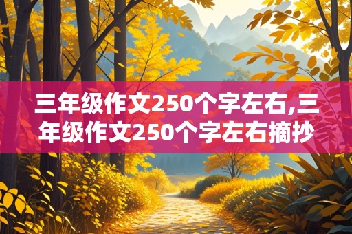 三年级作文250个字左右,三年级作文250个字左右摘抄