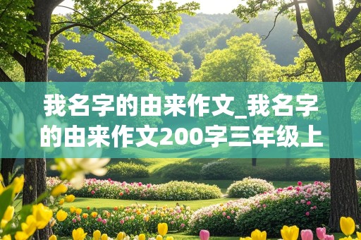 我名字的由来作文_我名字的由来作文200字三年级上册