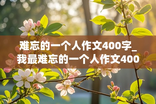 难忘的一个人作文400字_我最难忘的一个人作文400字