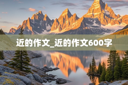 近的作文_近的作文600字