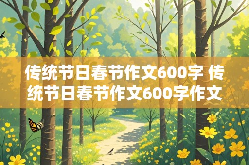 传统节日春节作文600字 传统节日春节作文600字作文