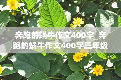 奔跑的蜗牛作文400字_奔跑的蜗牛作文400字三年级下册