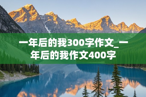 一年后的我300字作文_一年后的我作文400字