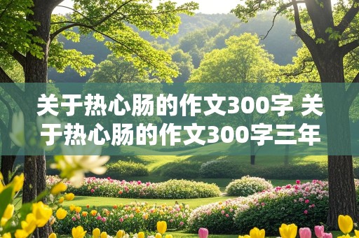 关于热心肠的作文300字 关于热心肠的作文300字三年级