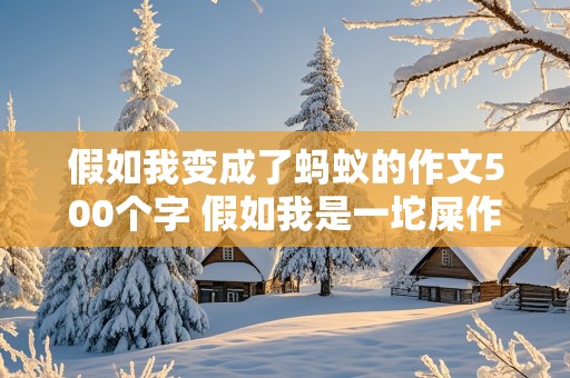 假如我变成了蚂蚁的作文500个字 假如我是一坨屎作文