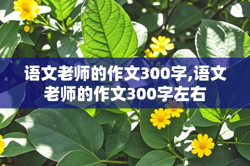 语文老师的作文300字,语文老师的作文300字左右