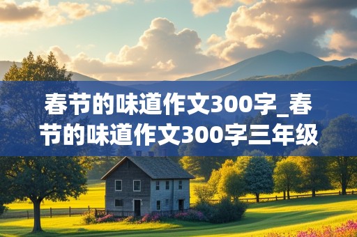 春节的味道作文300字_春节的味道作文300字三年级下册