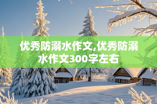 优秀防溺水作文,优秀防溺水作文300字左右