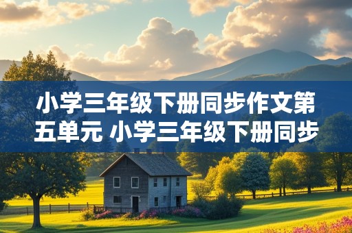 小学三年级下册同步作文第五单元 小学三年级下册同步作文第五单元怎么写