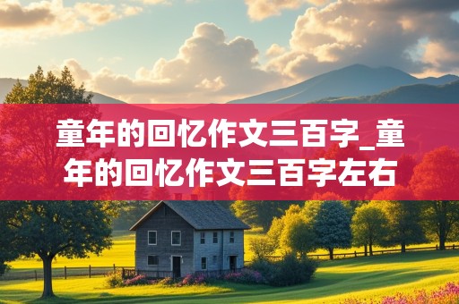 童年的回忆作文三百字_童年的回忆作文三百字左右