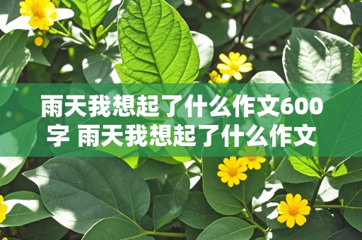 雨天我想起了什么作文600字 雨天我想起了什么作文600字初一