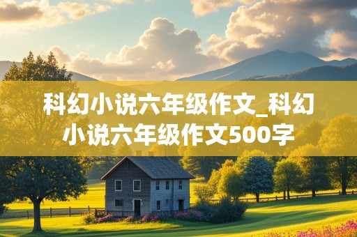 科幻小说六年级作文_科幻小说六年级作文500字