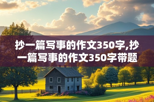 抄一篇写事的作文350字,抄一篇写事的作文350字带题目