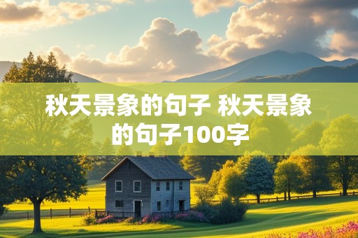 秋天景象的句子 秋天景象的句子100字